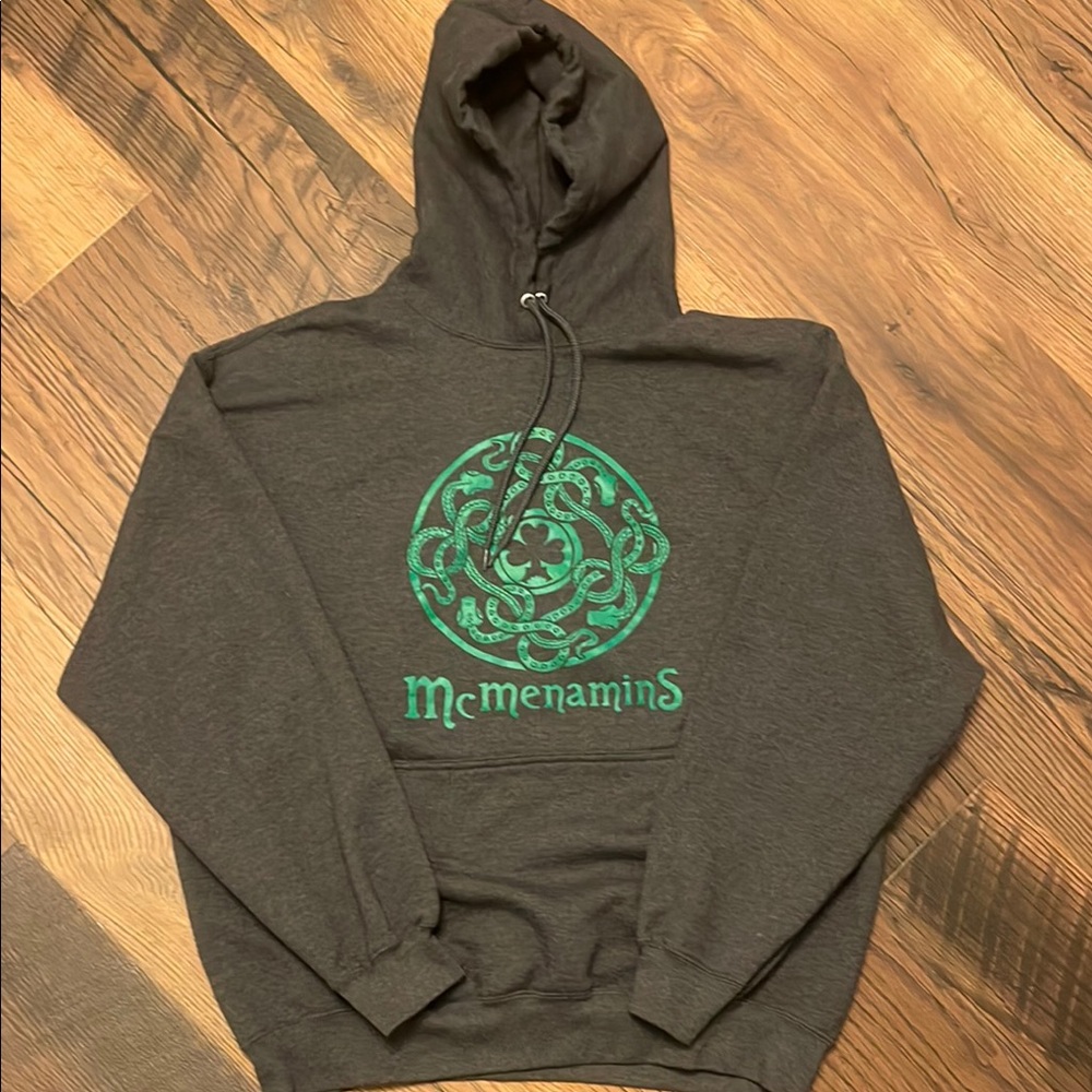 McMenamins Gray Hoodie with Green Logo
